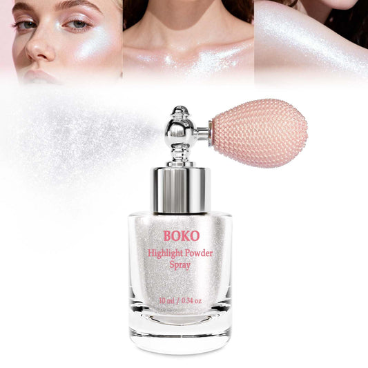 Boko bottle front view showing Diamond White shimmer and travel-friendly size