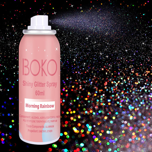 Boko front packaging 60ml bottle showing brand and holographic finish benefit instant sparkle