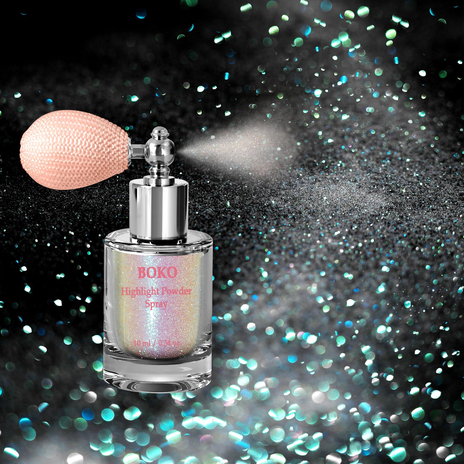 Boko front packaging showing bottle and included glitter glue for easy application