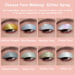 Boko iridescent glitter texture close-up highlighting ultra-fine shimmer particles