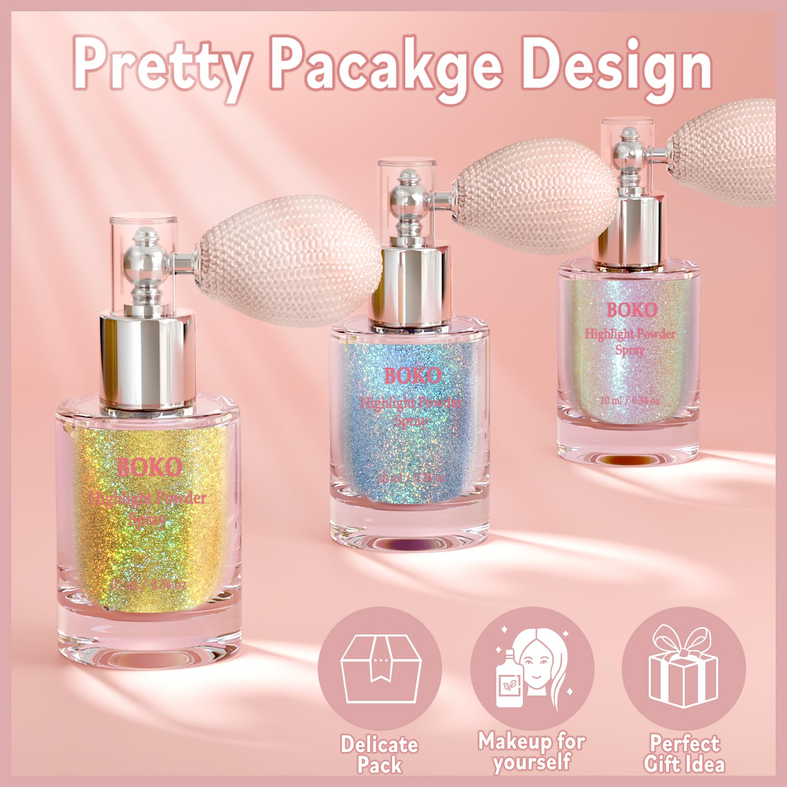 Boko glitter spray used at a party scene creating eye-catching festival glamour