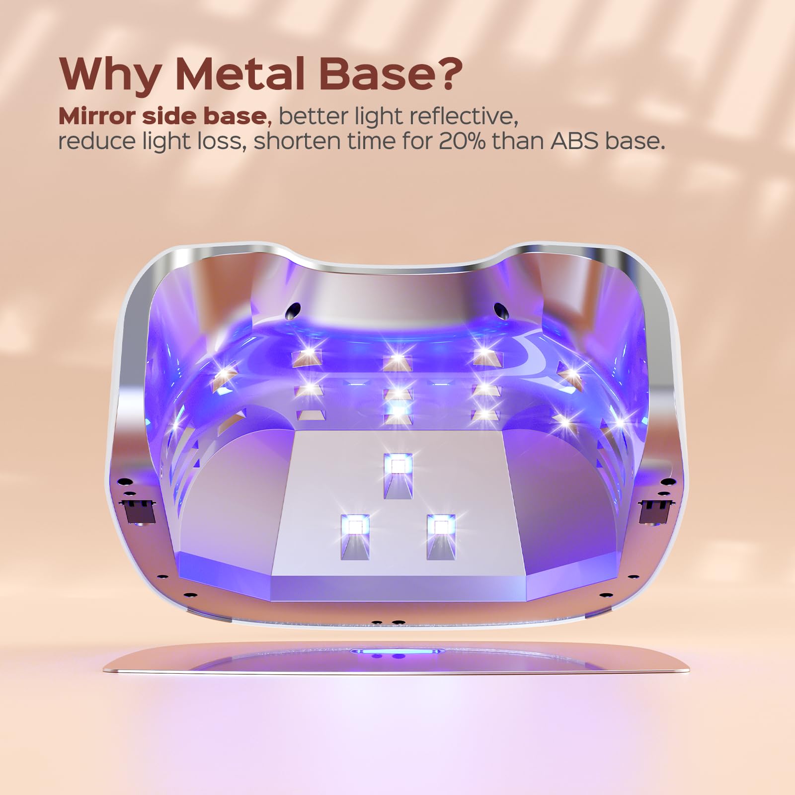 BOLASEN next to smartphone to show compact size and travel-friendly design benefit