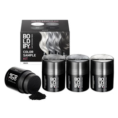 Boldify front packaging sample kit shows compact, travel-friendly benefits