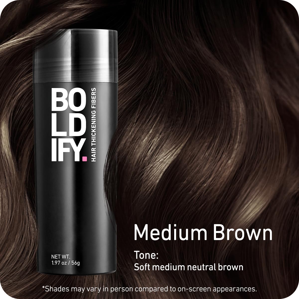 Boldify open jar showing fiber texture and fine particles, demonstrates natural finish