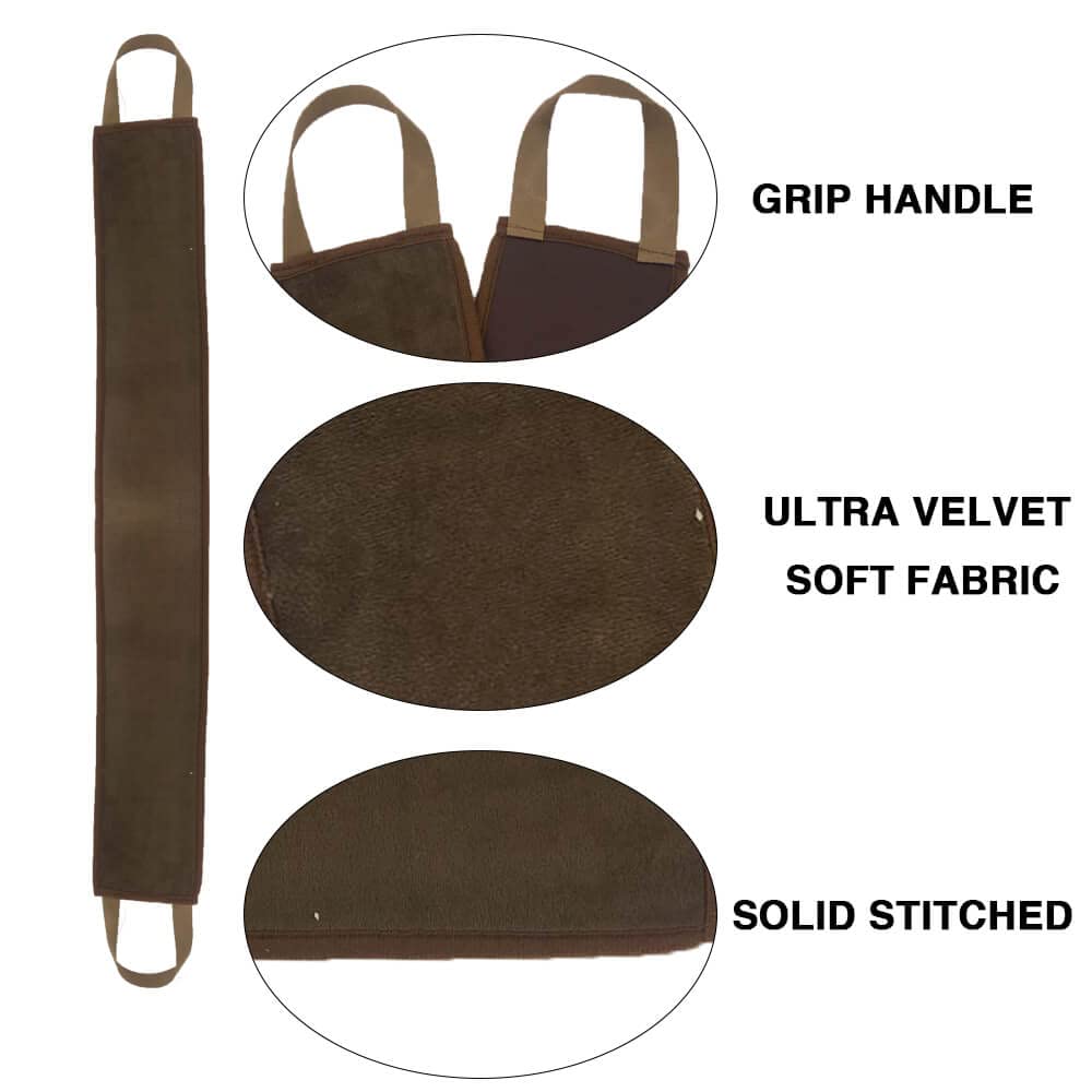 BOLITFU back applicator in hand reaching shoulders for even coverage
