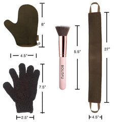 BOLITFU flat top face brush providing precise, natural-looking color