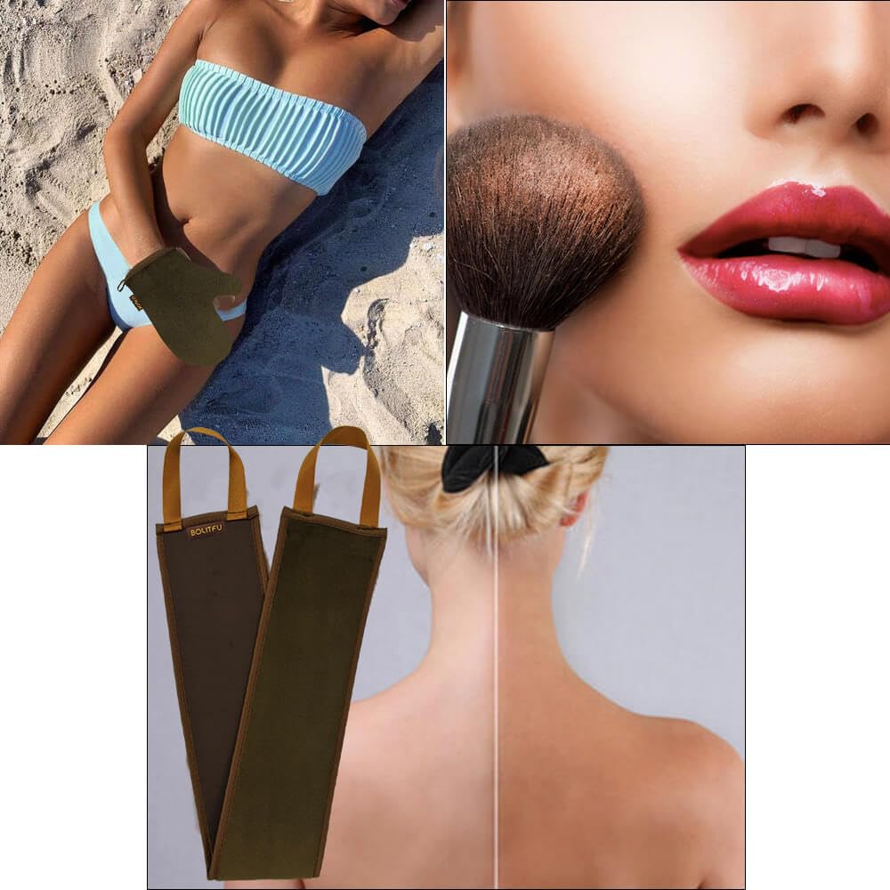 BOLITFU lifestyle bathroom setup displaying easy everyday tanning routine