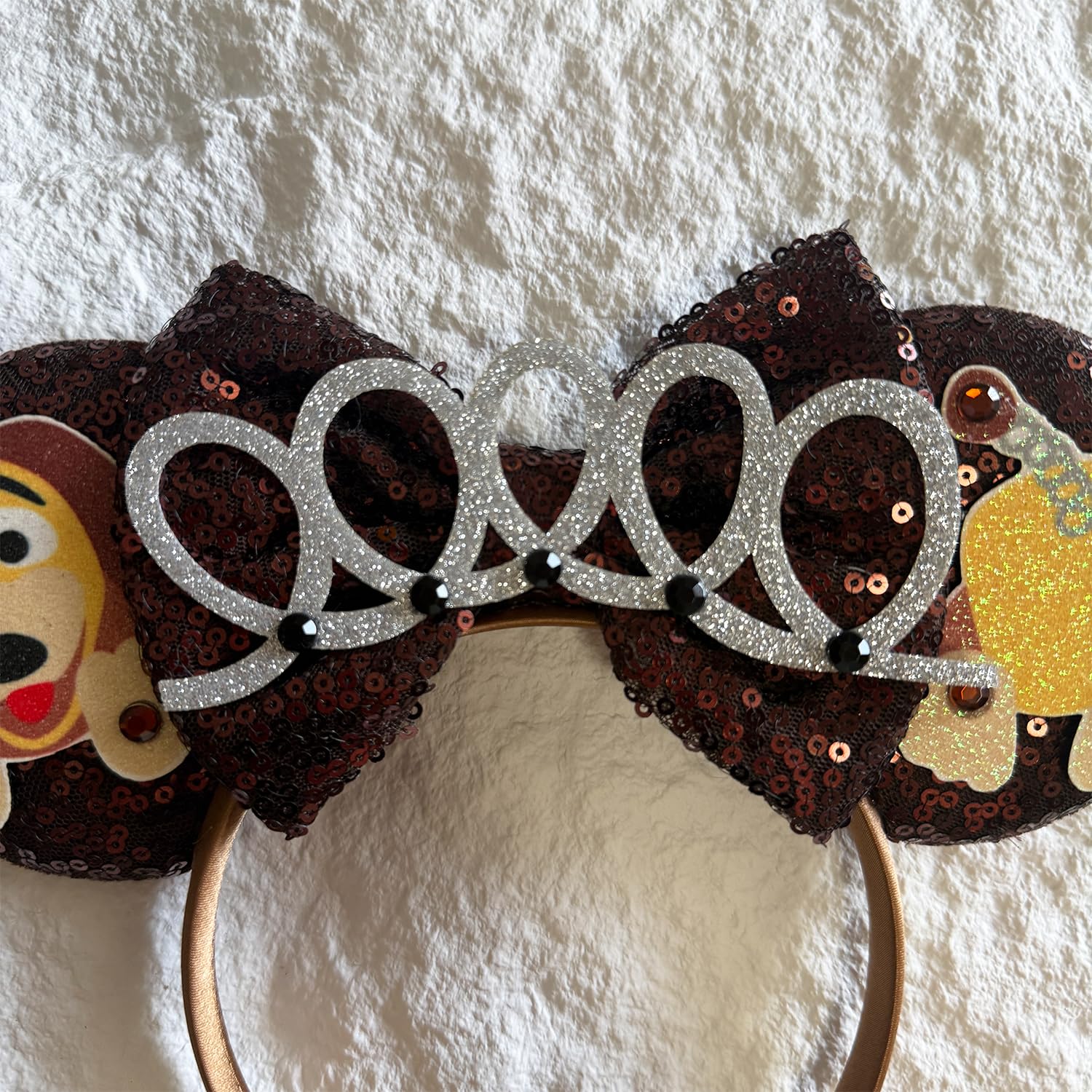 Bolonar headband worn at a theme park showing comfortable fit and playful style