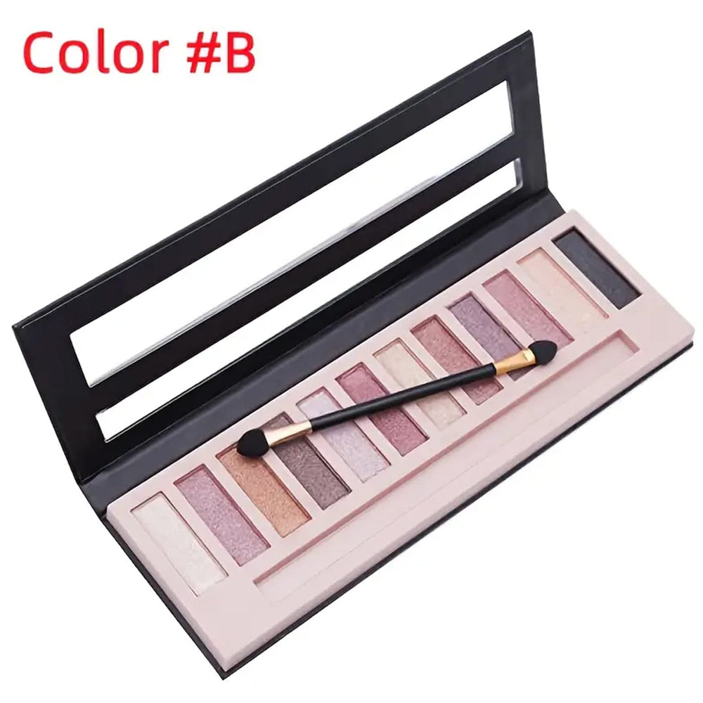 BOLOPER swatches of a palette row on skin showing matte and shimmer payoff for color selection