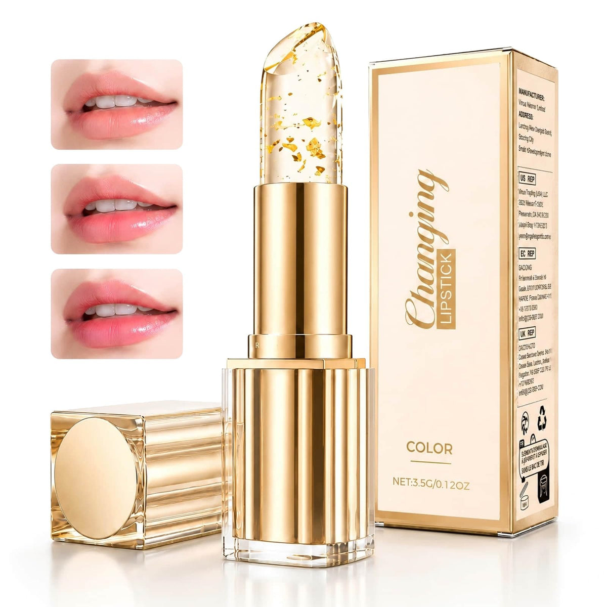 BOLUBOYA front packaging showing clear lipstick and travel-ready design benefit