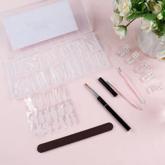 BOMOQING finished full-cover extensions shown on hands to display salon finish