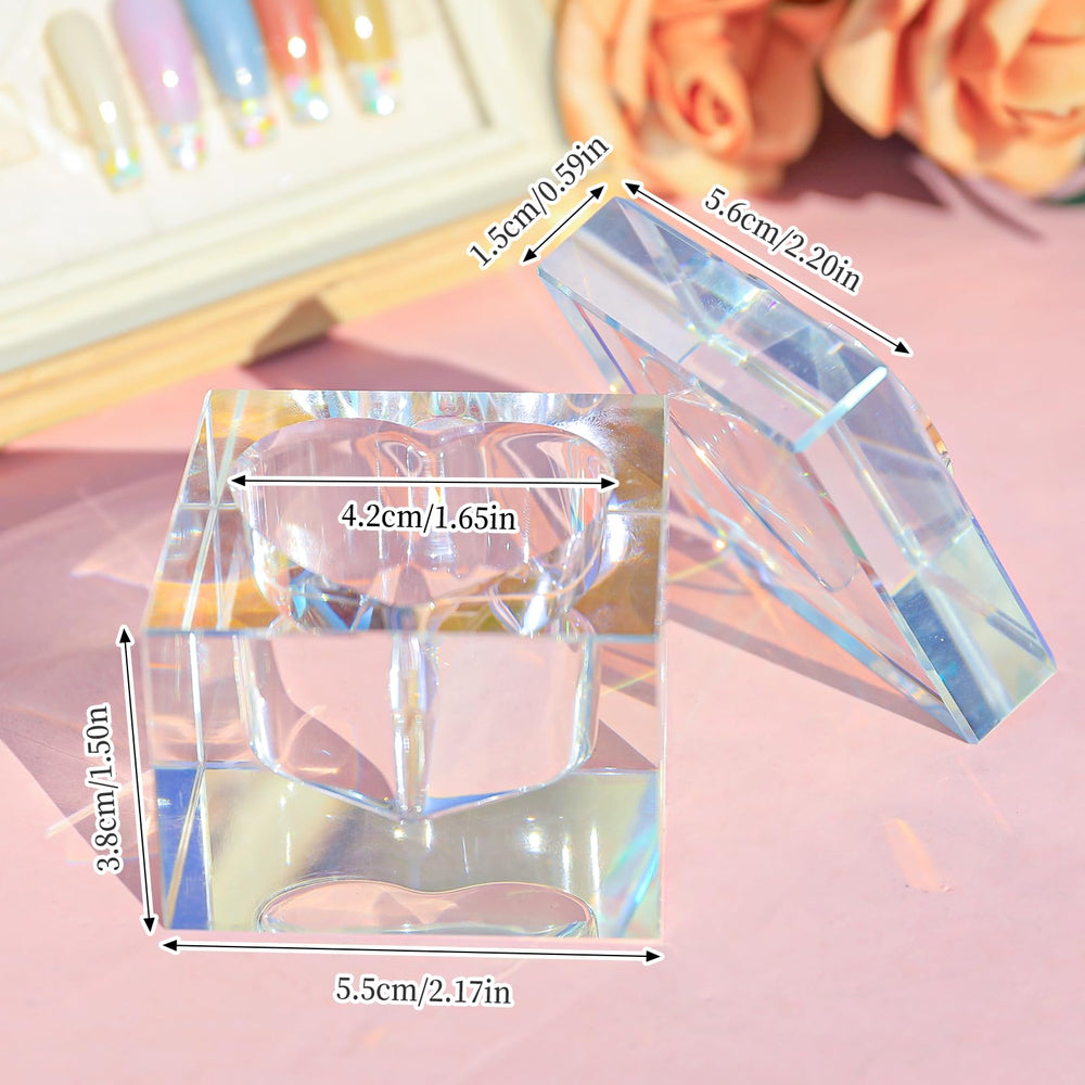 BOMOQING dish next to brush and monomer bottle showing compact size