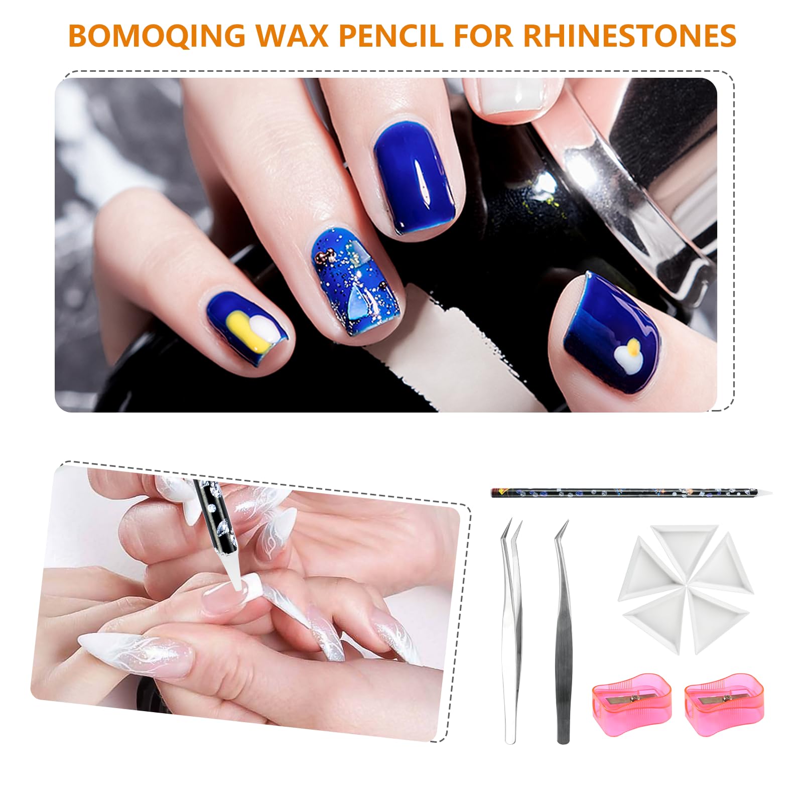 BOMOQING tweezer and pencil sharpener detail for fine adjustments and tip maintenance