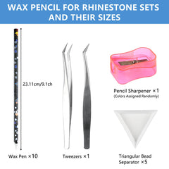 BOMOQING wax pencil close-up showing sharpened sticky tip for precise gem pickup
