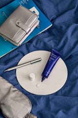 BONCEPT on bathroom vanity styled with towel to show daily routine compatibility