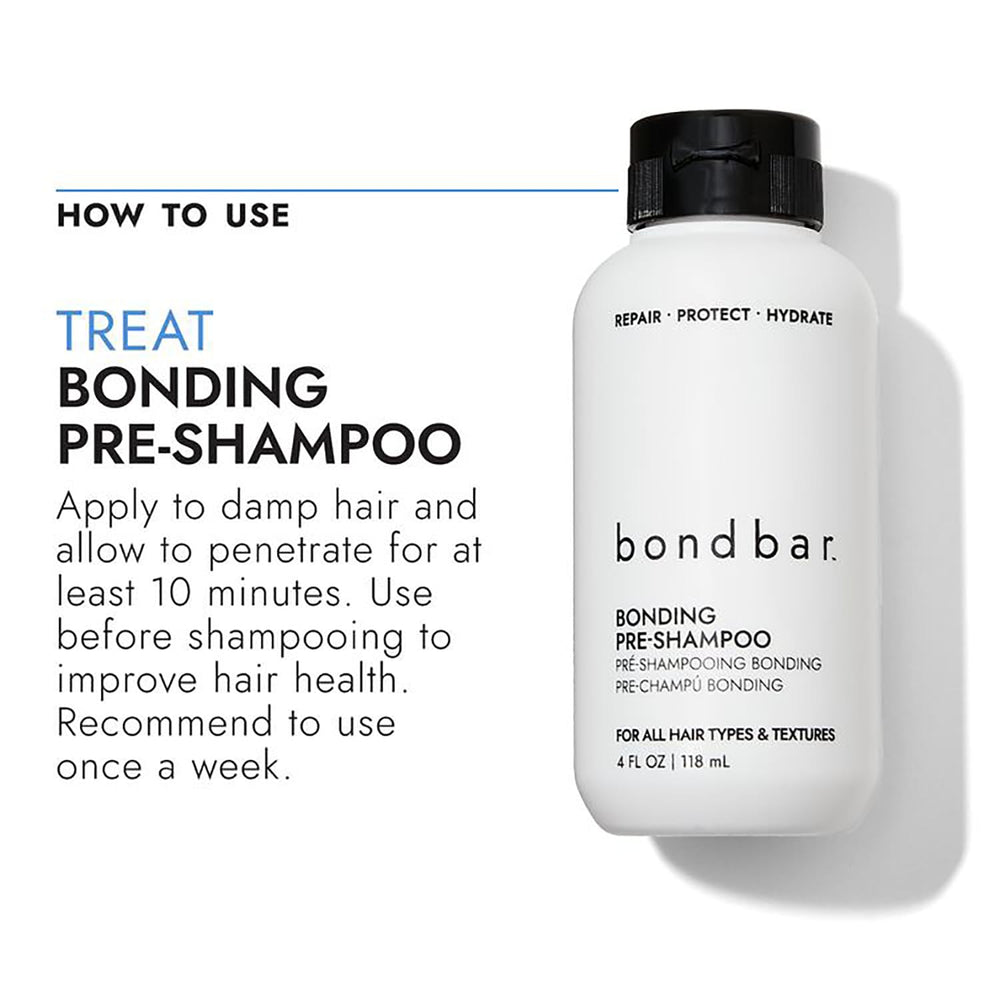 Lifestyle before-and-after wash image with Bondbar, illustrates improved shine and smoothness