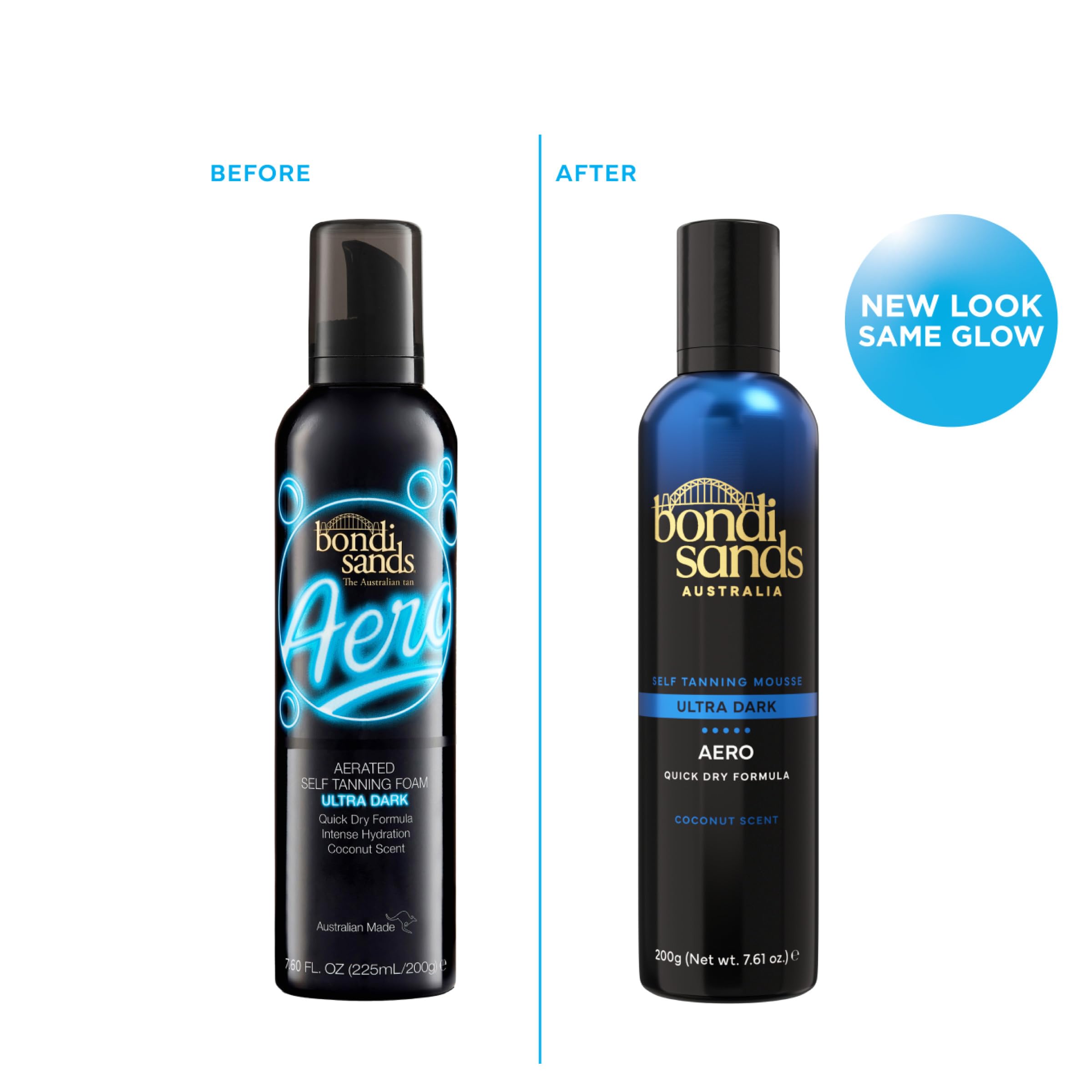 Bondi Sands close-up foam texture demonstrating lightweight absorption benefit