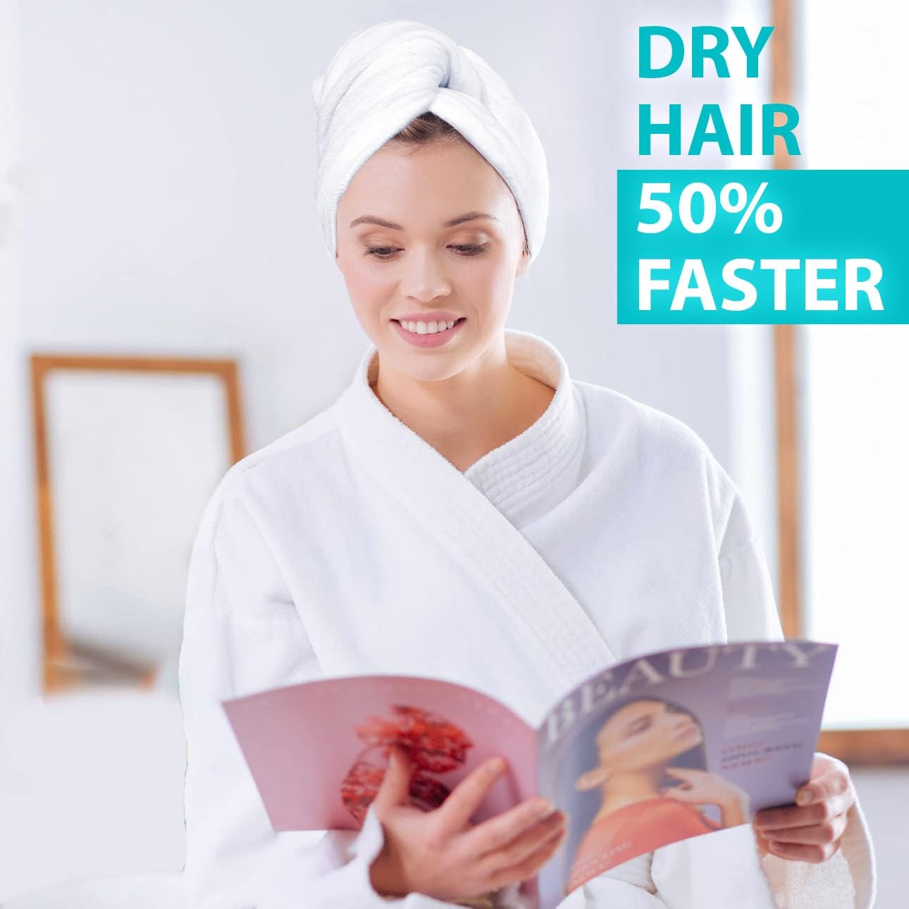 BONDI HOME & SPA close-up of microfiber weave highlighting fast-absorbency