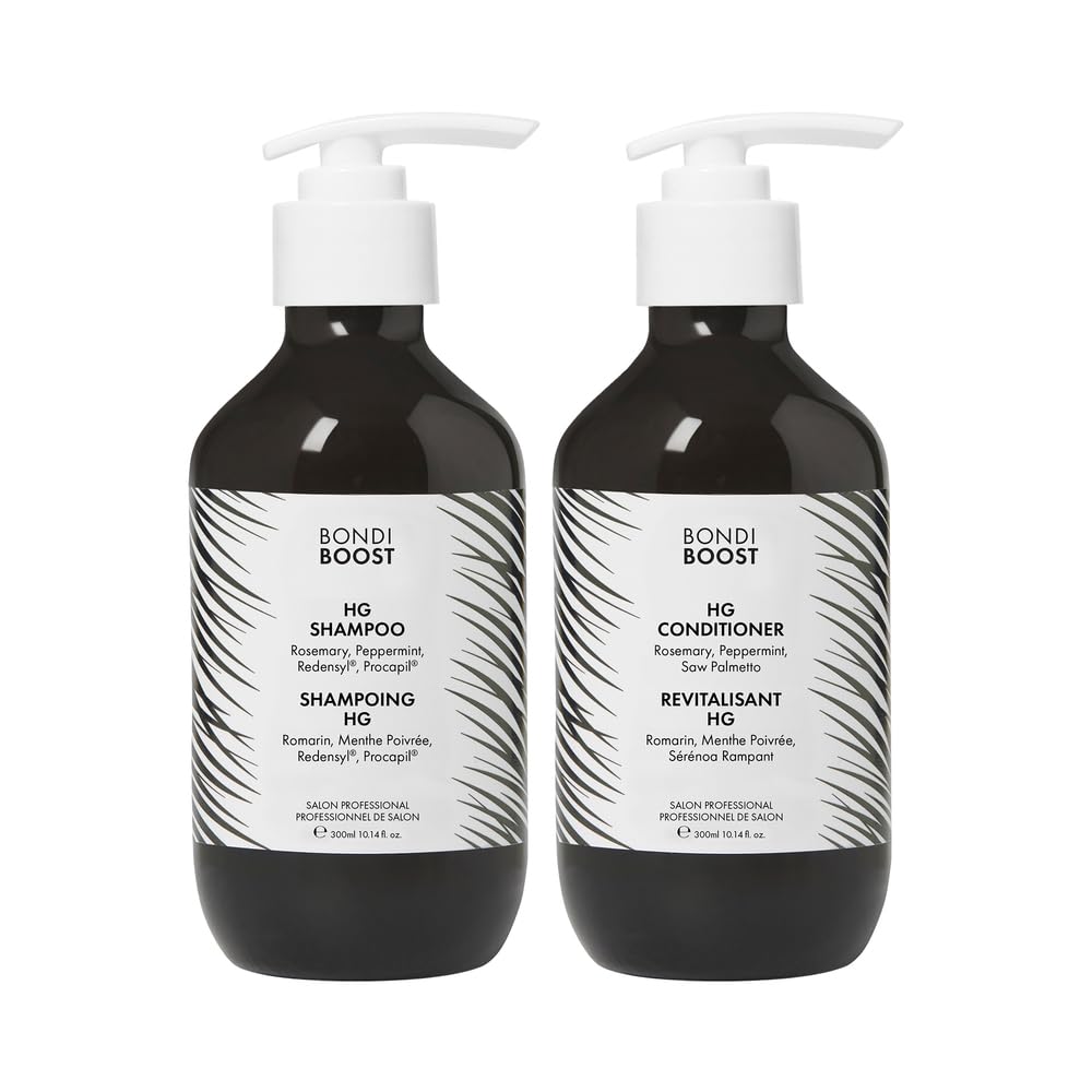 BondiBoost front packaging showing the anti-thinning shampoo and conditioner benefits