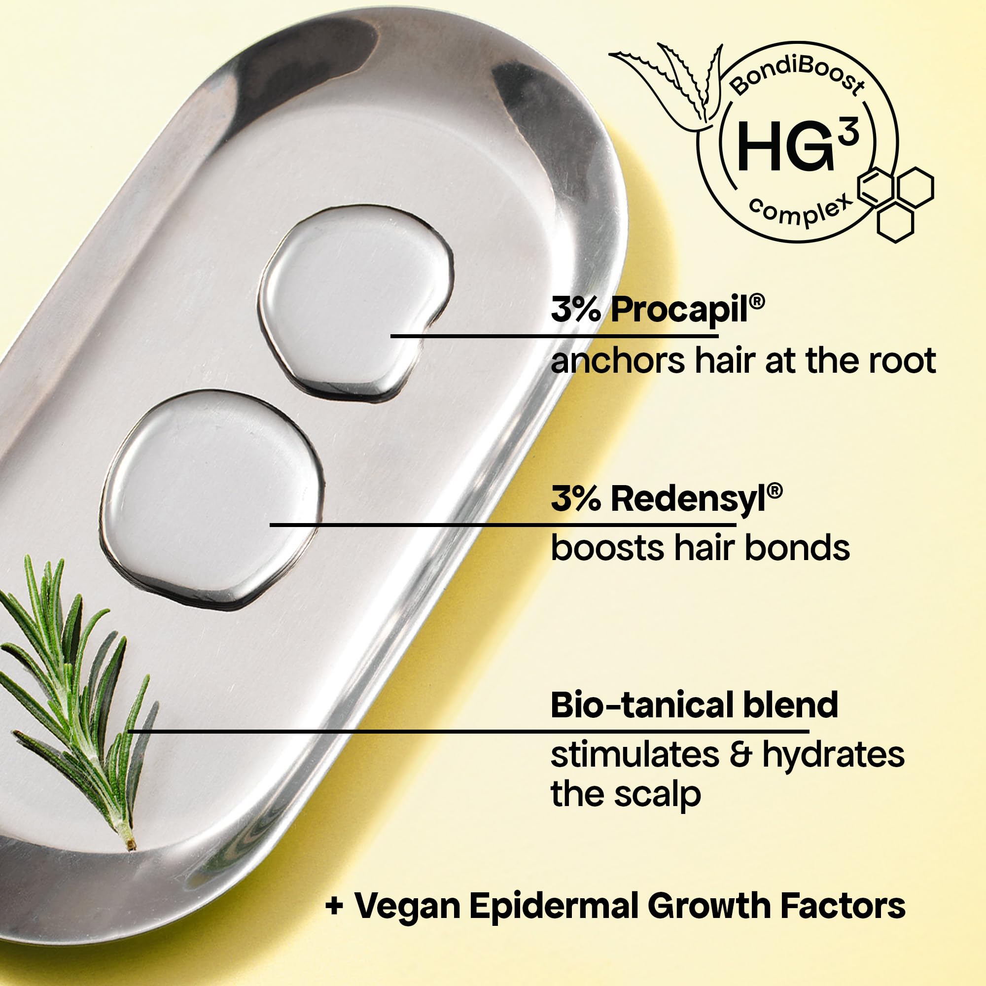 BondiBoost lightweight serum texture on hand for fast absorption