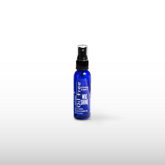 Bonfi Natural misting on a wig demonstrating frizz control and natural-looking gloss