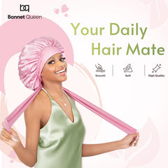 BONNET QUEEN close-up of wide stretch band highlighting grip benefit