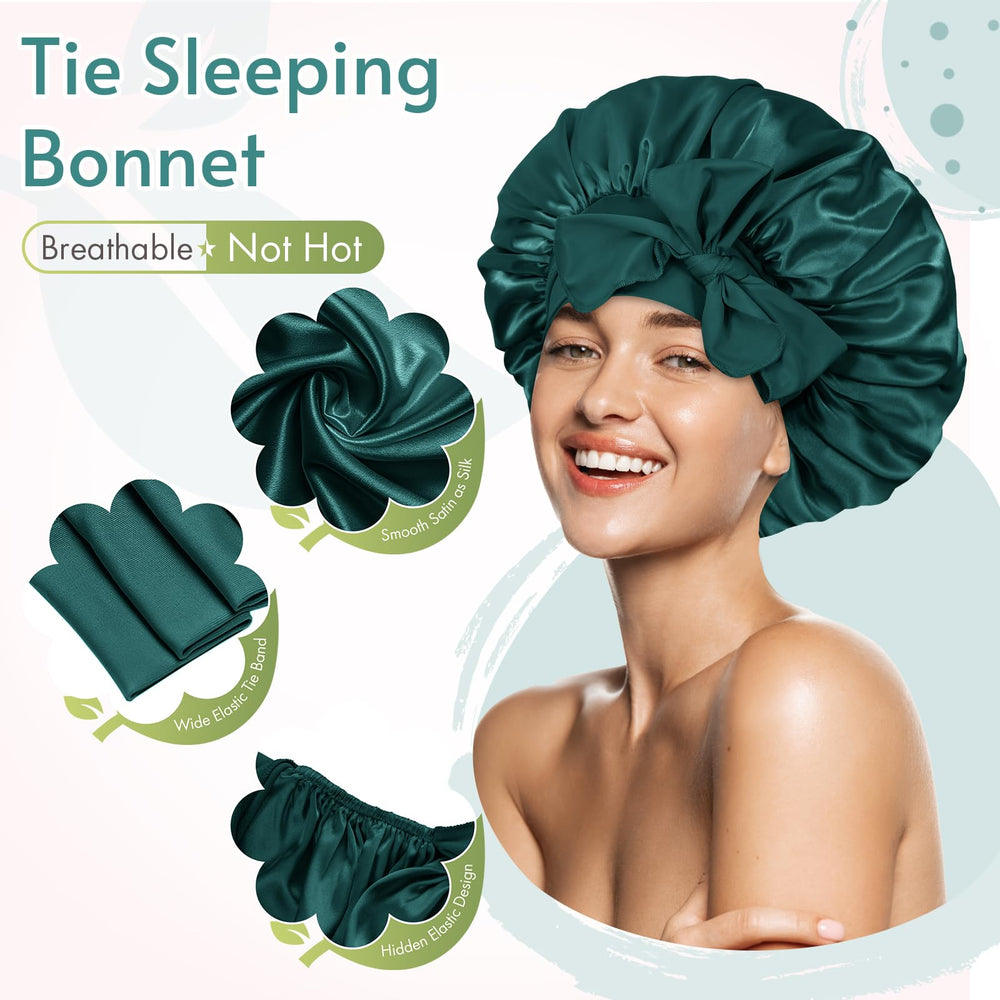 BONNET QUEEN wide stretch band detail showing grip and no-pressure comfort