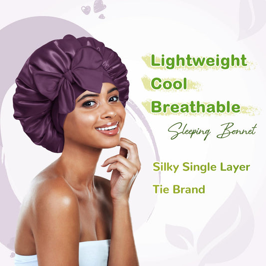 BONNET QUEEN close-up of satin texture highlighting soft, low-friction fabric