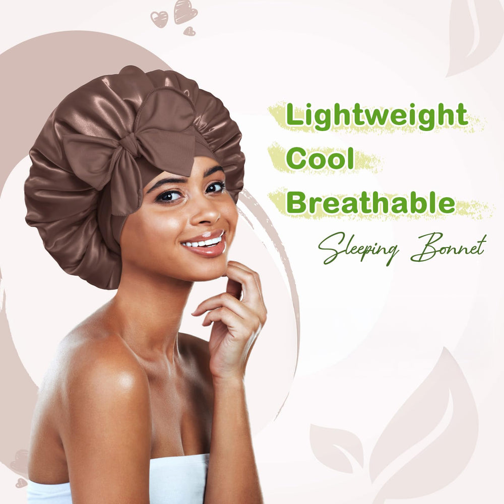 BONNET QUEEN close-up satin texture highlighting smooth fabric for reduced friction