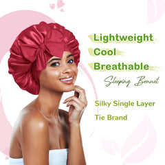 BONNET QUEEN close-up satin texture protecting hair from friction benefit