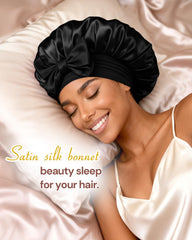 BONNET QUEEN inner satin lining detail to protect hair moisture benefit