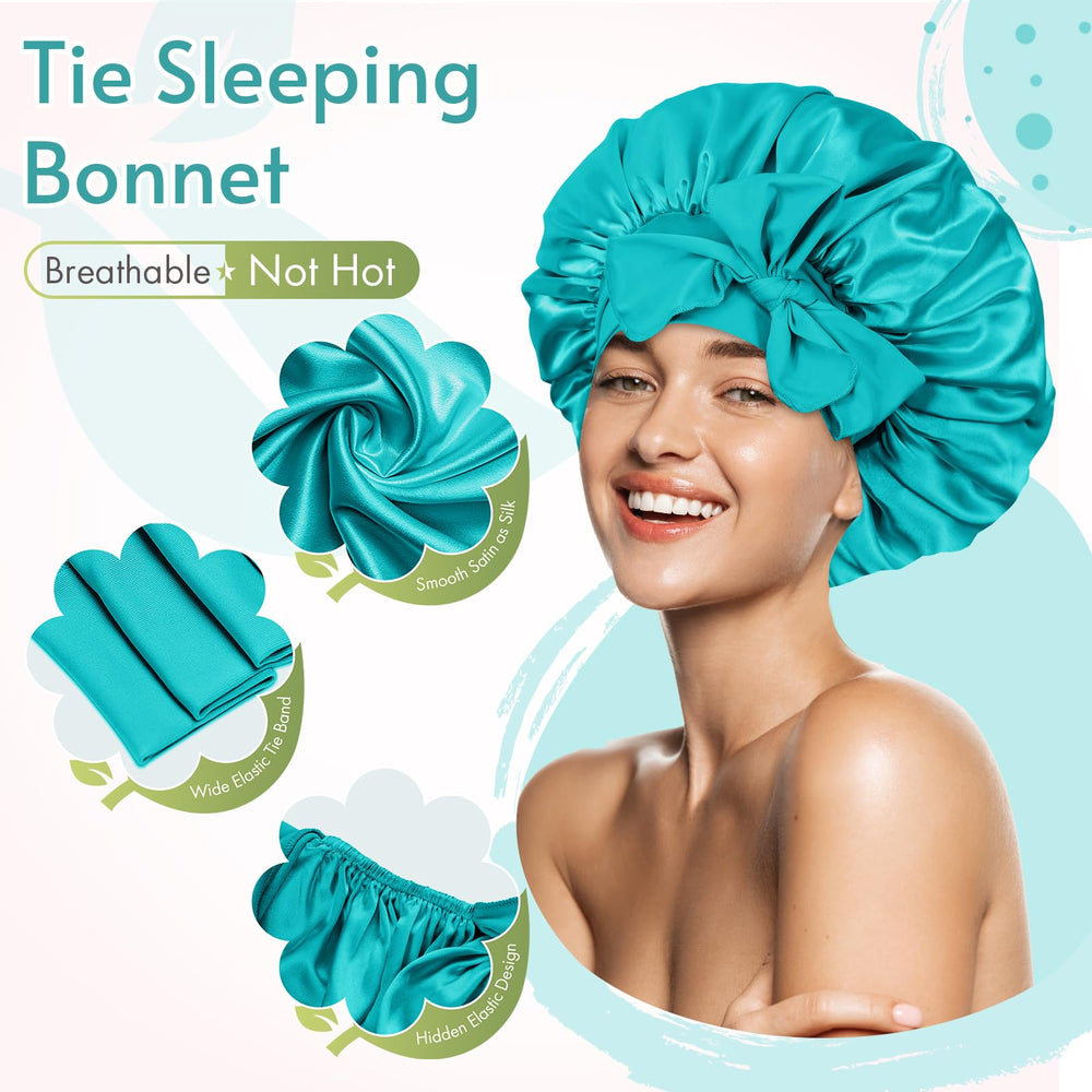 BONNET QUEEN interior satin lining view preserving moisture and reducing frizz