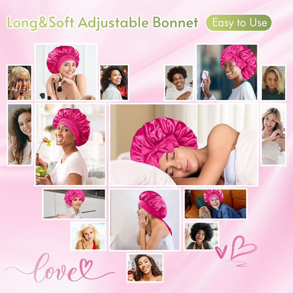 BONNET QUEEN on model at bedtime demonstrating secure overnight hold
