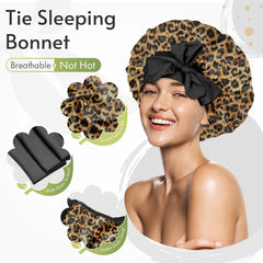 BONNET QUEEN satin crown texture close-up showing smooth fabric that reduces friction