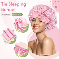 BONNET QUEEN satin interior detail demonstrating smooth hair protection