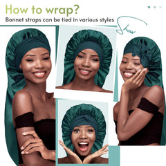 BONNET QUEEN satin lining detail showing smooth fabric to reduce frizz