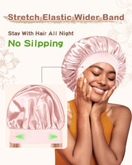 BONNET QUEEN bonnet next to a ruler showing size and fit for short hair