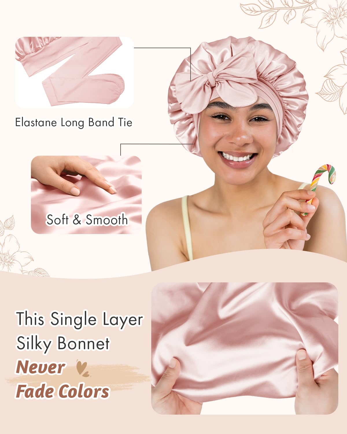 BONNET QUEEN bonnet in hand to show compact size and suitability for small heads