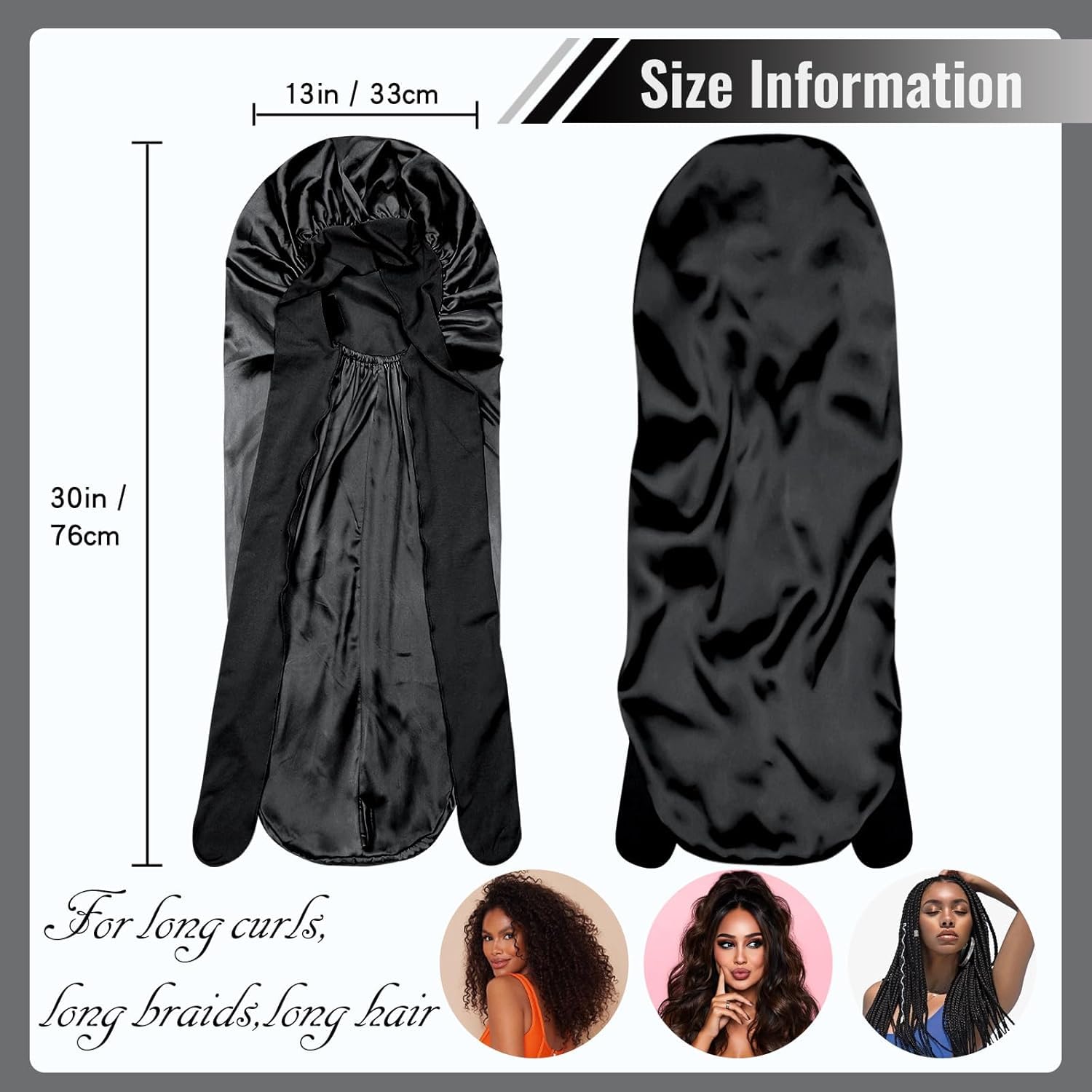 BONNET QUEEN bonnet beside ruler showing 30-inch length capacity