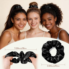 BONNET QUEEN scrunchie next to ruler showing compact size and easy portability