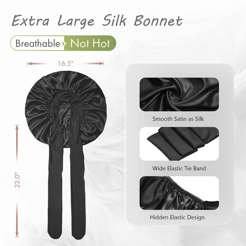 BONNET QUEEN tie band closeup demonstrating adjustable fit and secure hold benefit