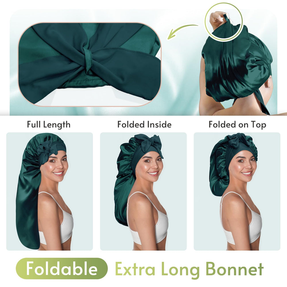 BONNET QUEEN close-up of stretchy tie band providing adjustable, non-slip hold