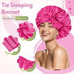 BONNET QUEEN wide stretch band detail showing gentle grip benefit