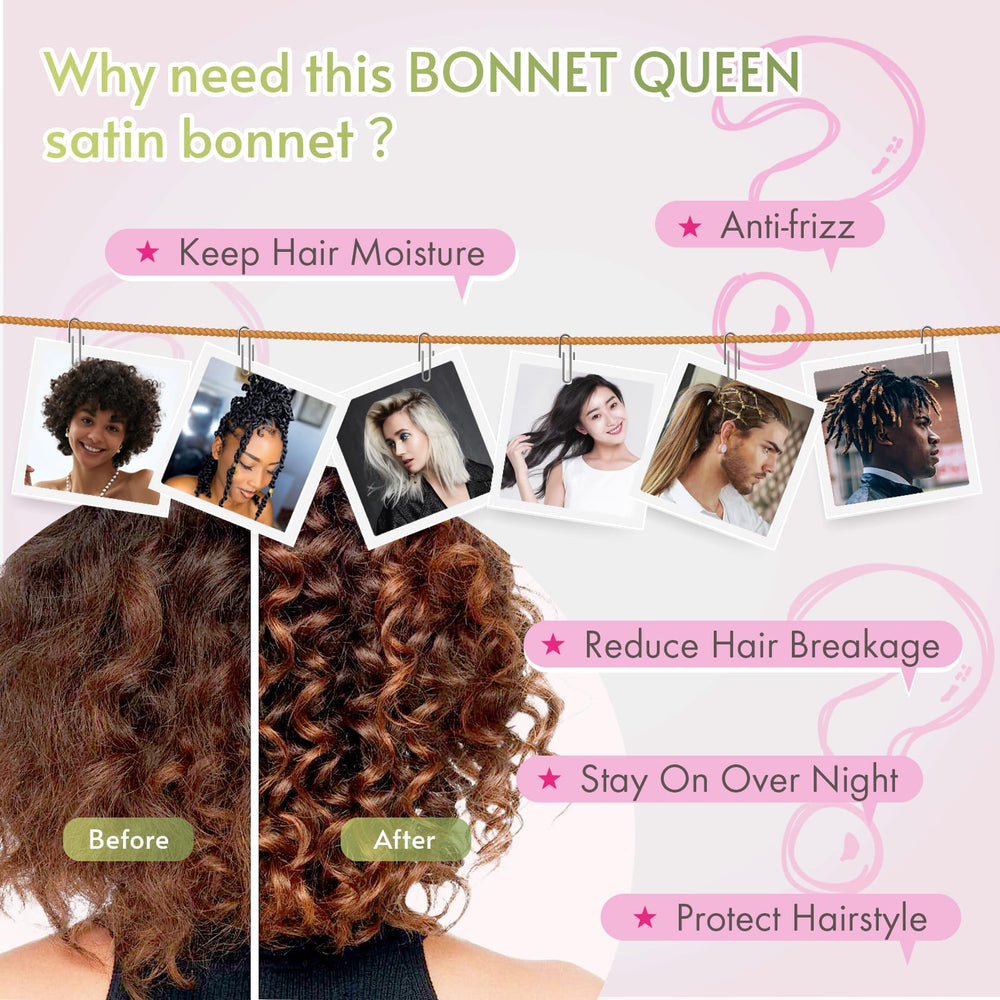 BONNET QUEEN protecting wig and edges to keep hairline neat