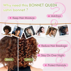 BONNET QUEEN protecting wig and edges to keep hairline neat