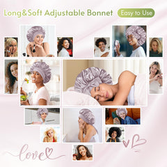 BONNET QUEEN protecting wig and edges while sleeping to keep hairline neat