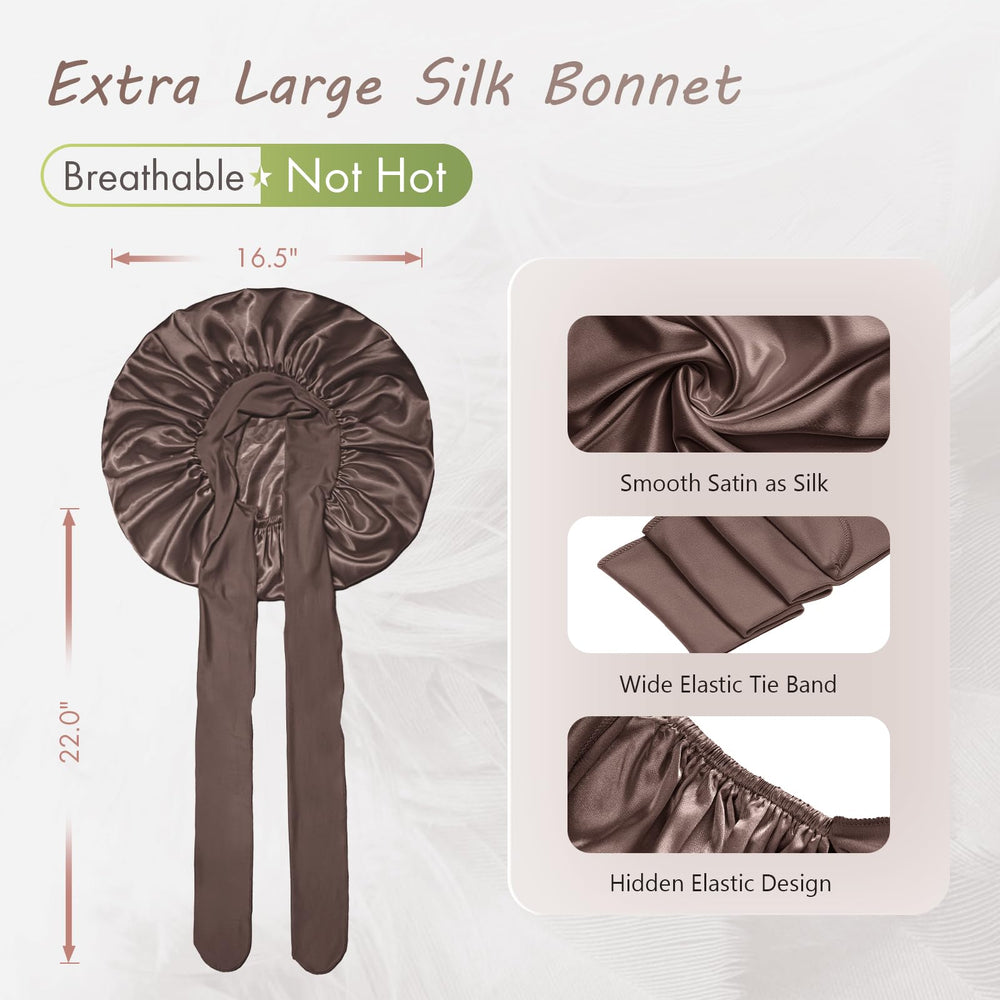 BONNET QUEEN satin fabric closeup showing smooth sheen that reduces friction