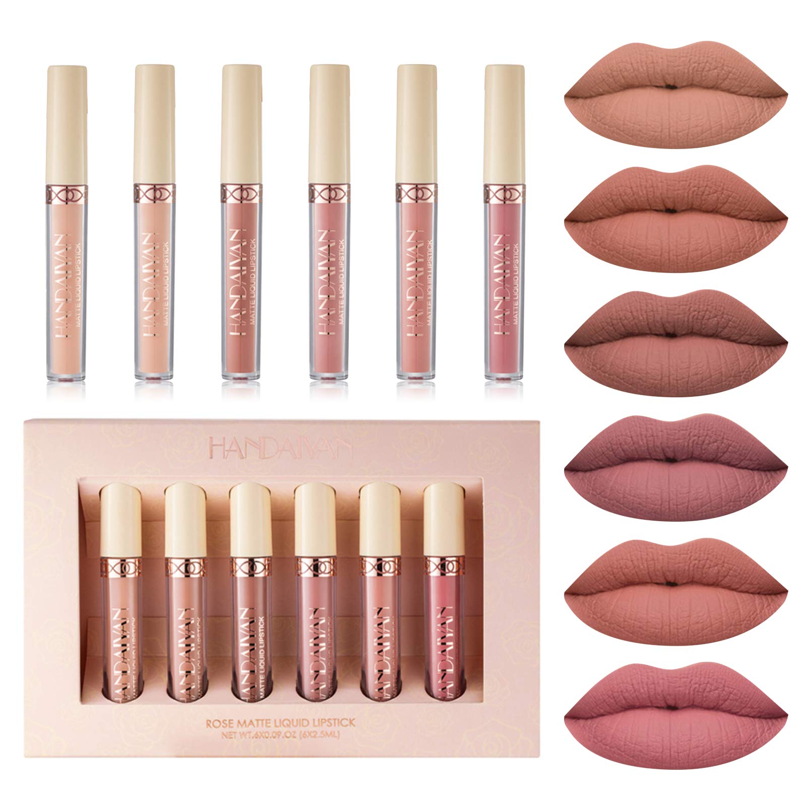 BONNIE CHOICE front packaging showing six nude matte tubes, gift-ready benefit