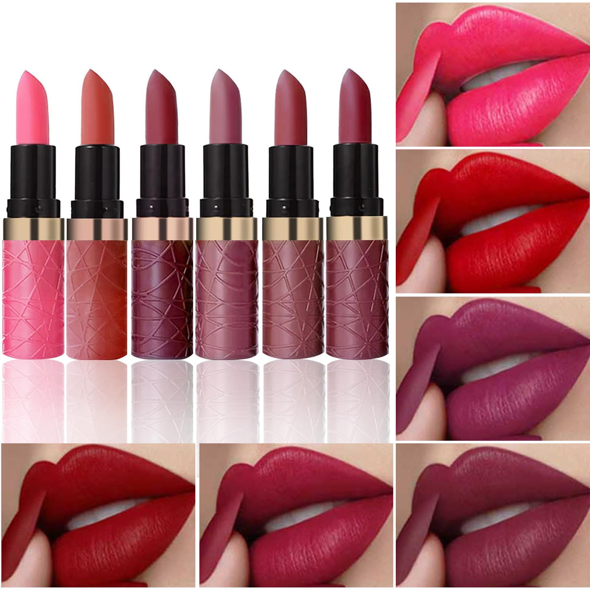 BONNIE CHOICE front packaging showing six lipsticks and gift box, great for gifting
