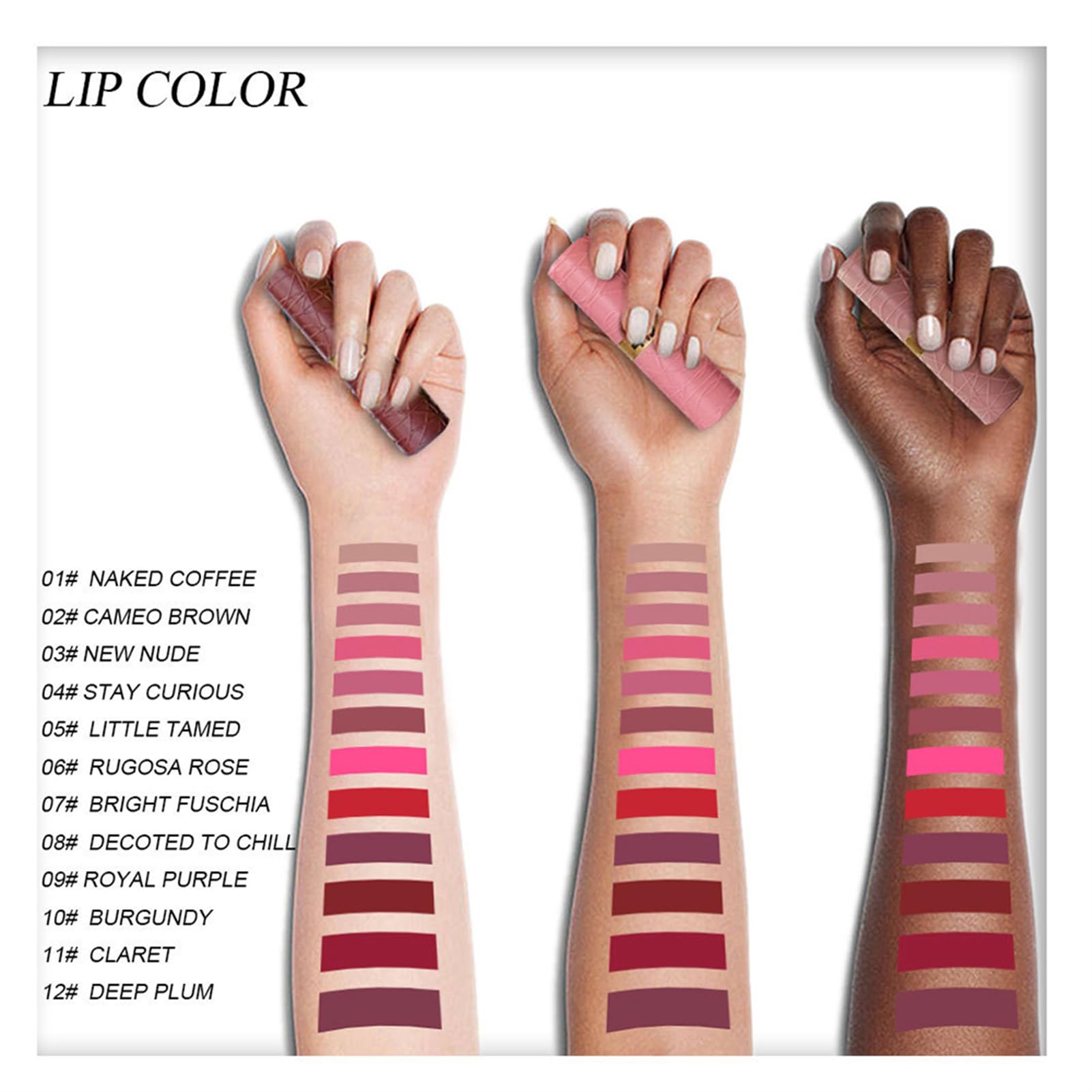 BONNIE CHOICE lipstick bullets close-up showing matte tips and smooth application